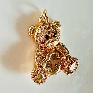 Gold Teddy Bear Pendant